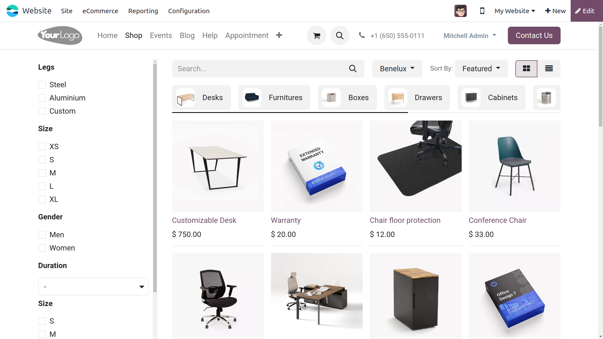 i-ERP E-commerce Website